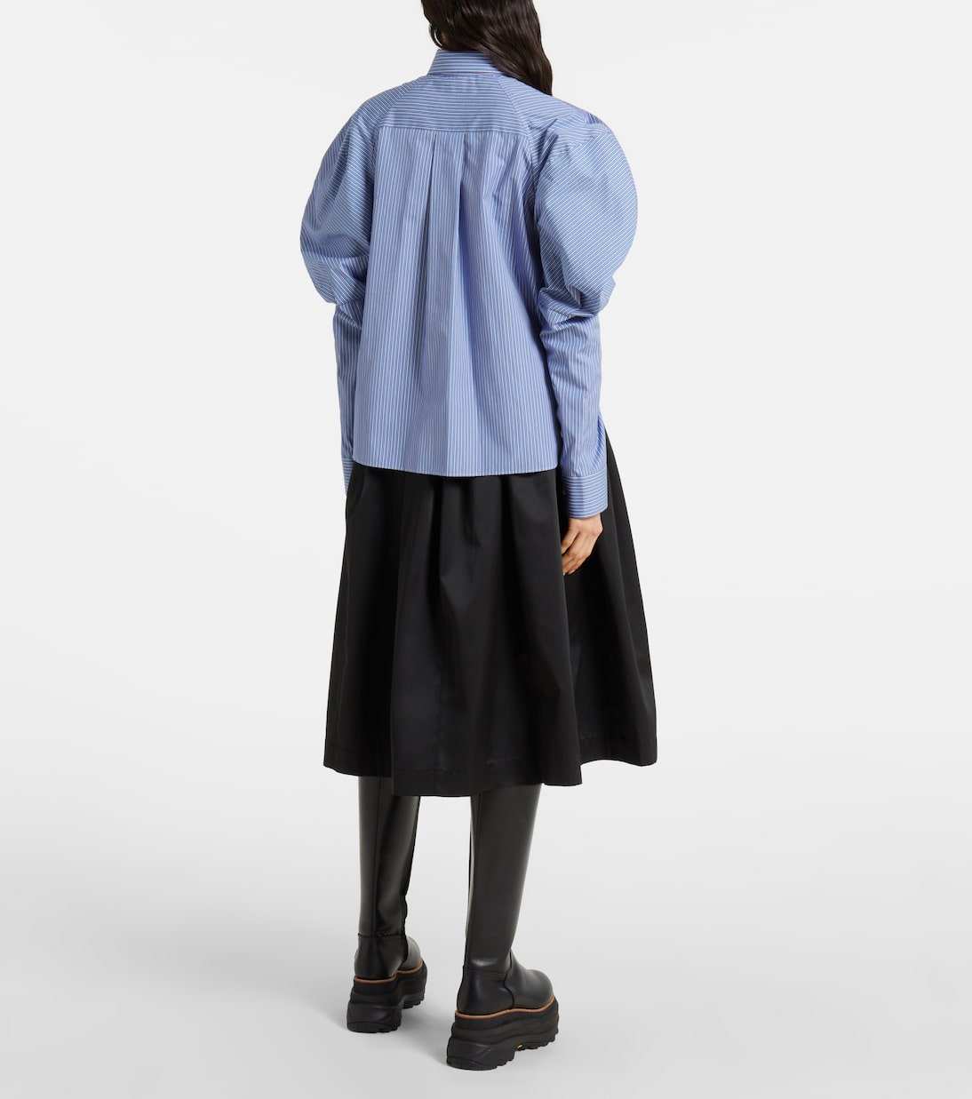 Camicia in popeline di cotone a righe | Sacai