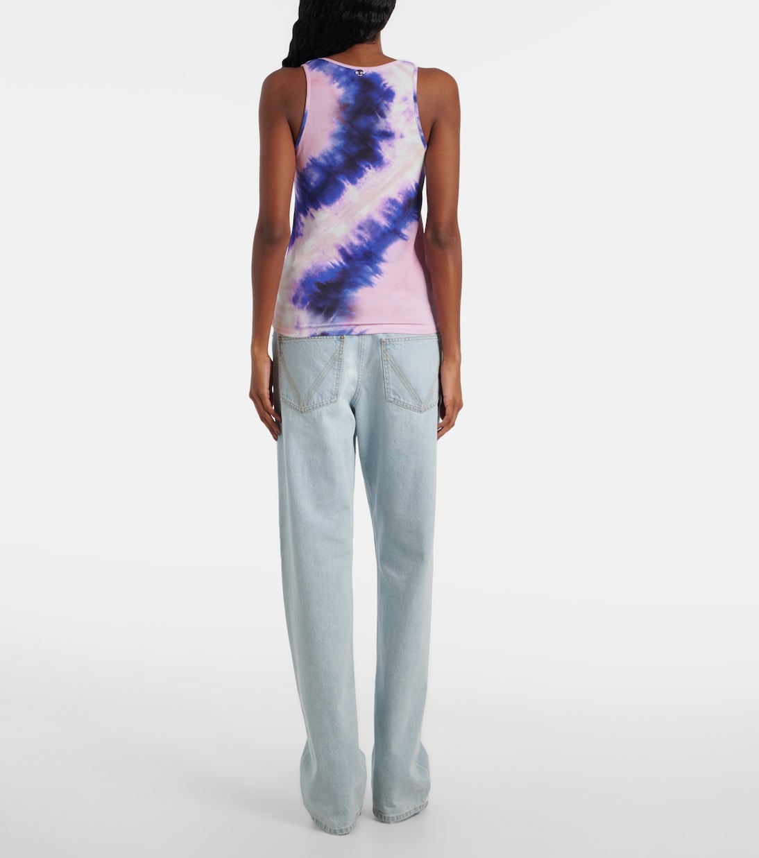 Tie-dye jersey tank top | Rabanne
