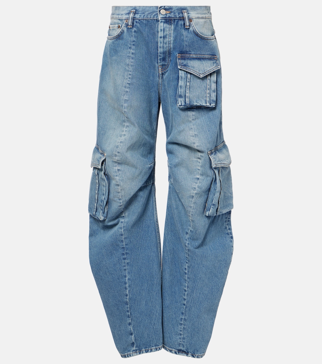جينز كارغو بأرجل واسعة وخصر منخفض | Acne Studios