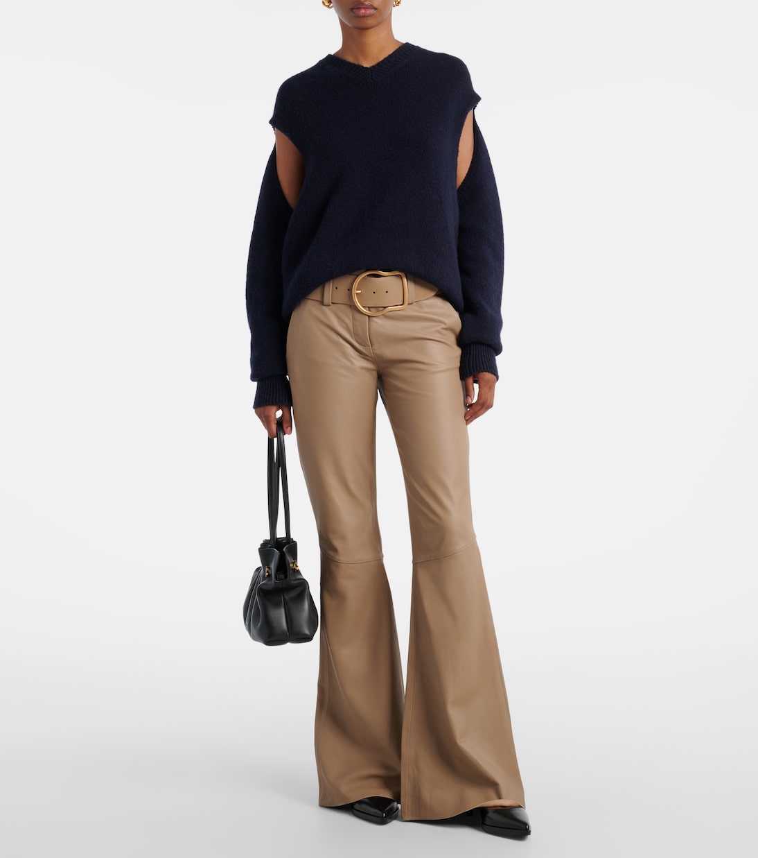 Schlaghose Sleek Statement III aus Leder | Dorothee Schumacher