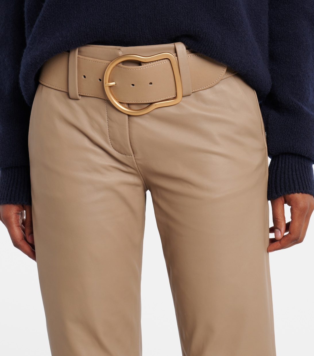 Schlaghose Sleek Statement III aus Leder | Dorothee Schumacher