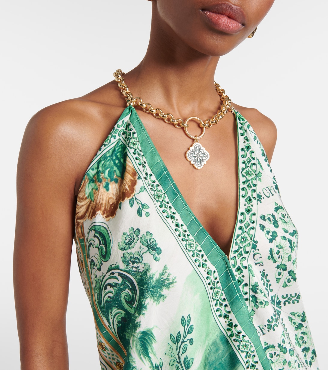 Camisole in seta con stampa | Camilla