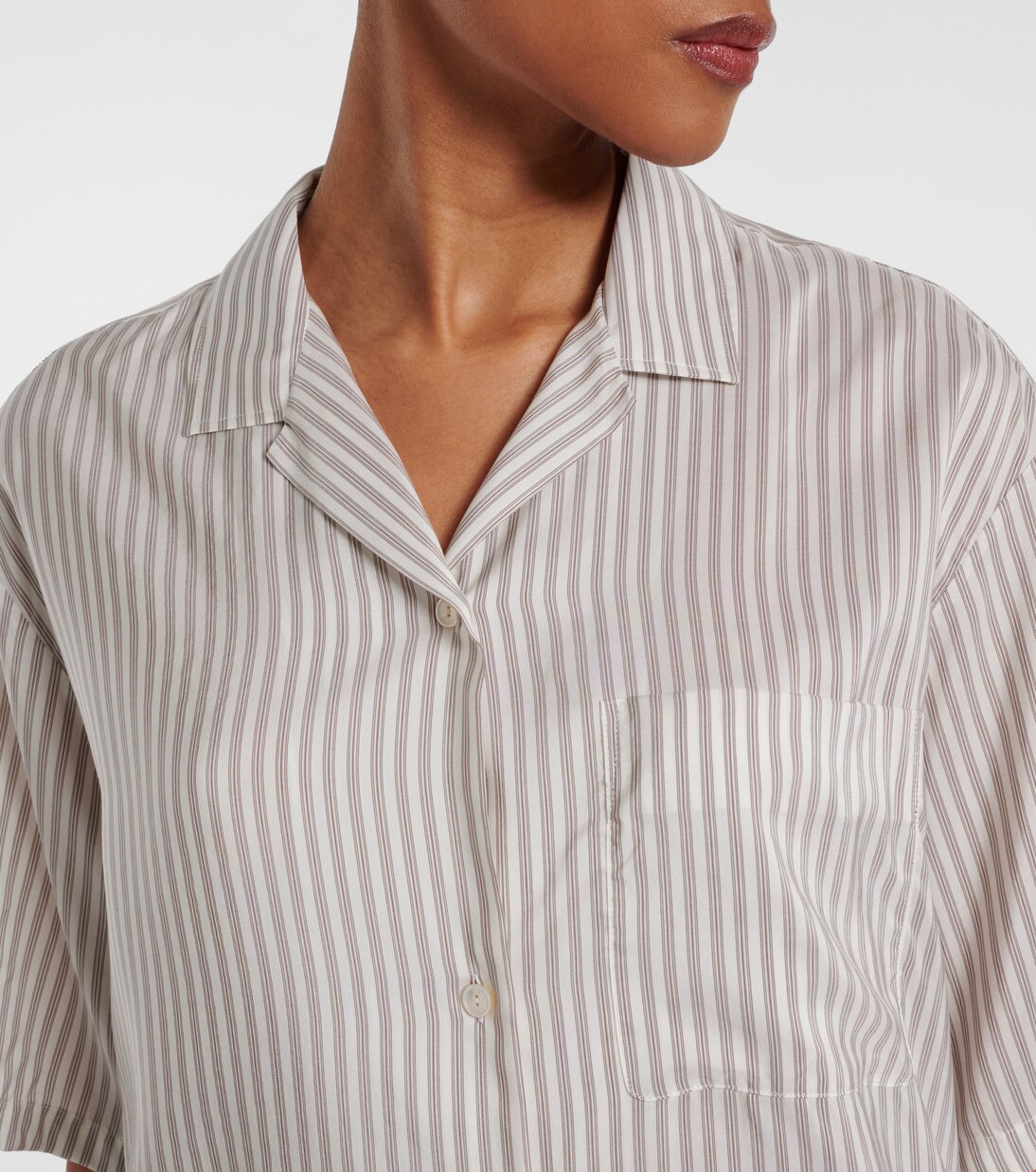 Jorge striped silk shirt | The Row