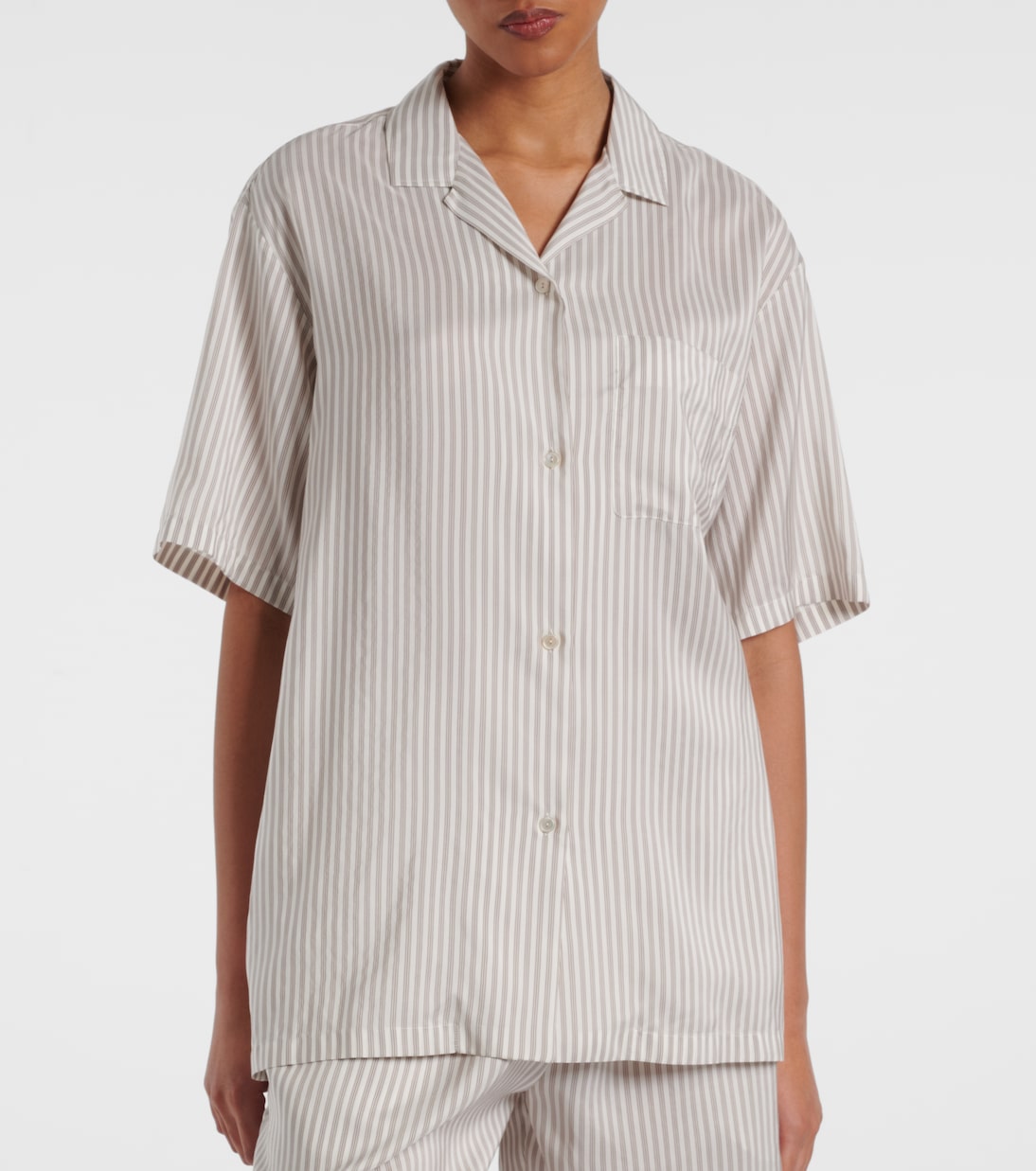 Jorge striped silk shirt | The Row