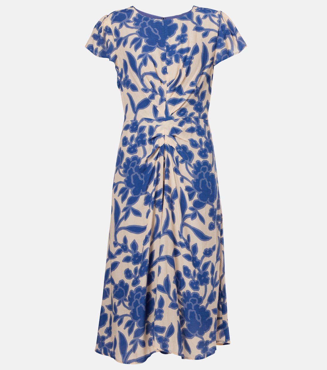 Bedrucktes Midikleid aus Crêpe | Velvet