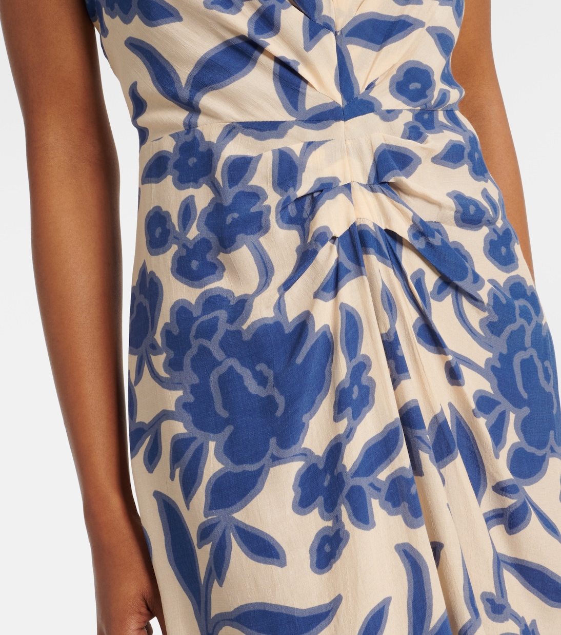 Bedrucktes Midikleid aus Crêpe | Velvet