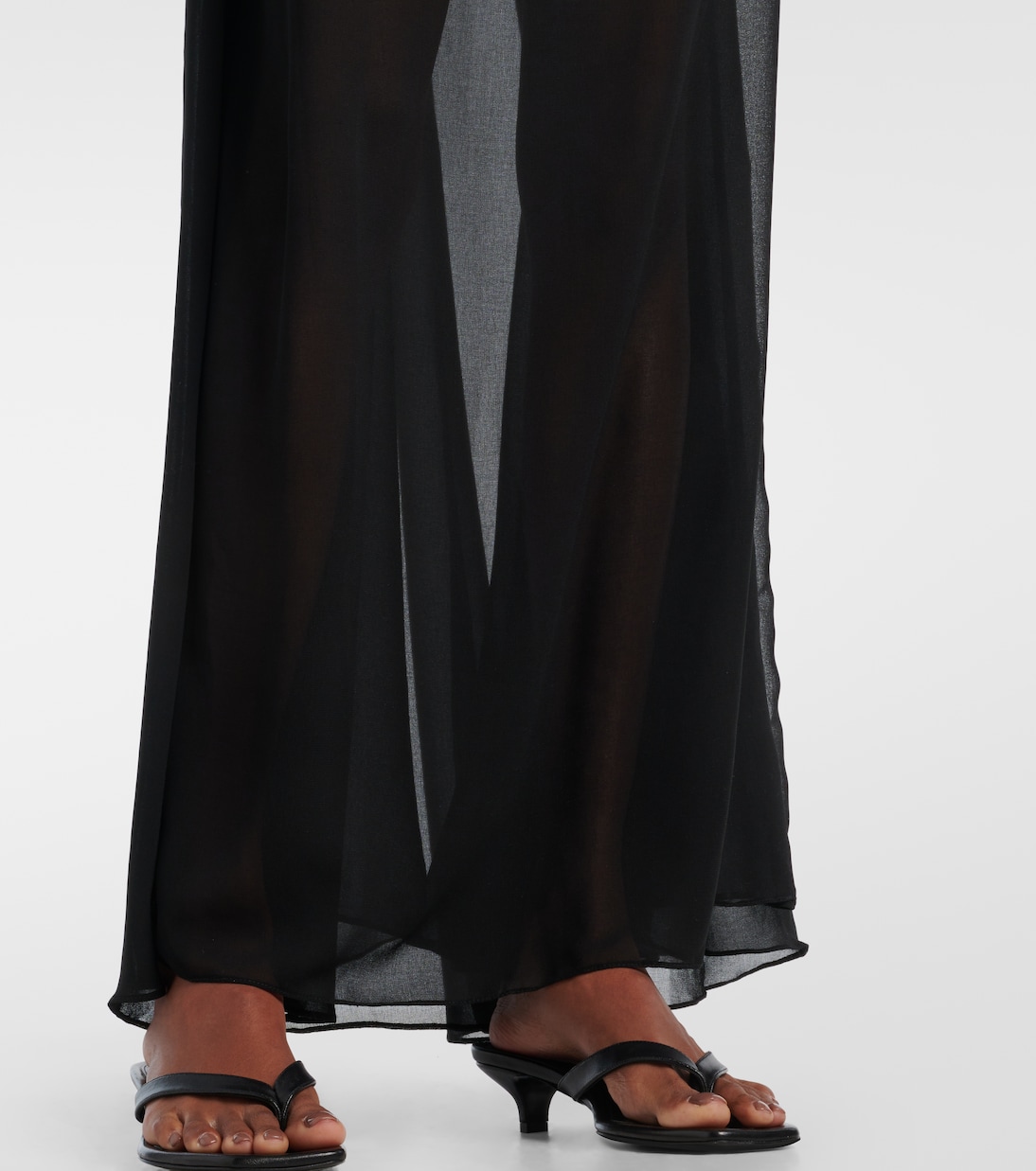 Holiday embellished chiffon maxi dress | Adriana Degreas