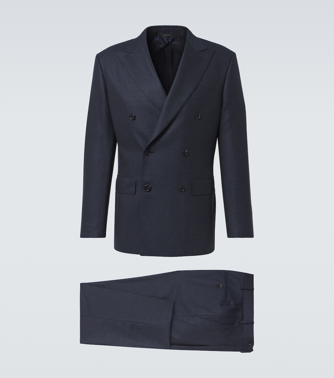 Herringbone wool flannel suit | Brioni