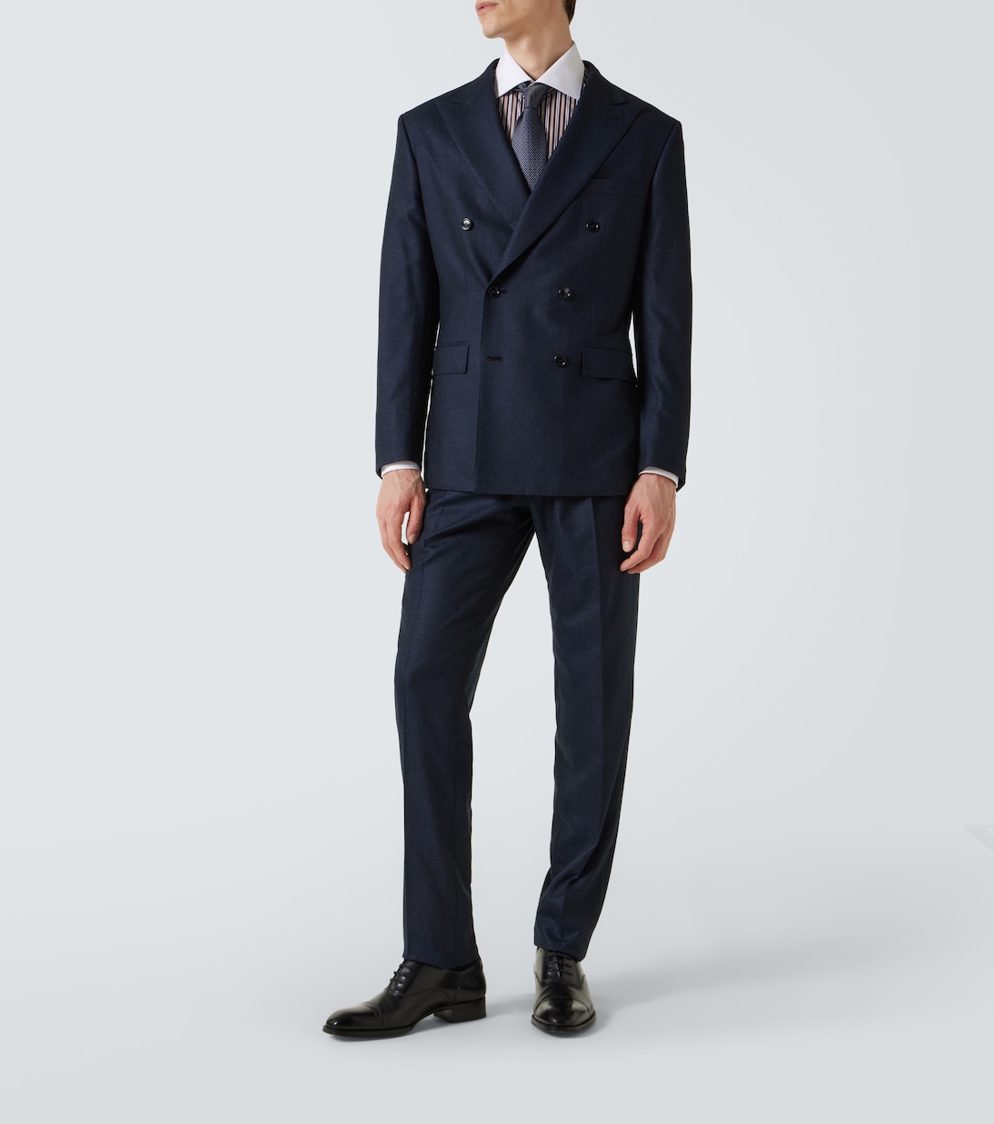 Herringbone wool flannel suit | Brioni