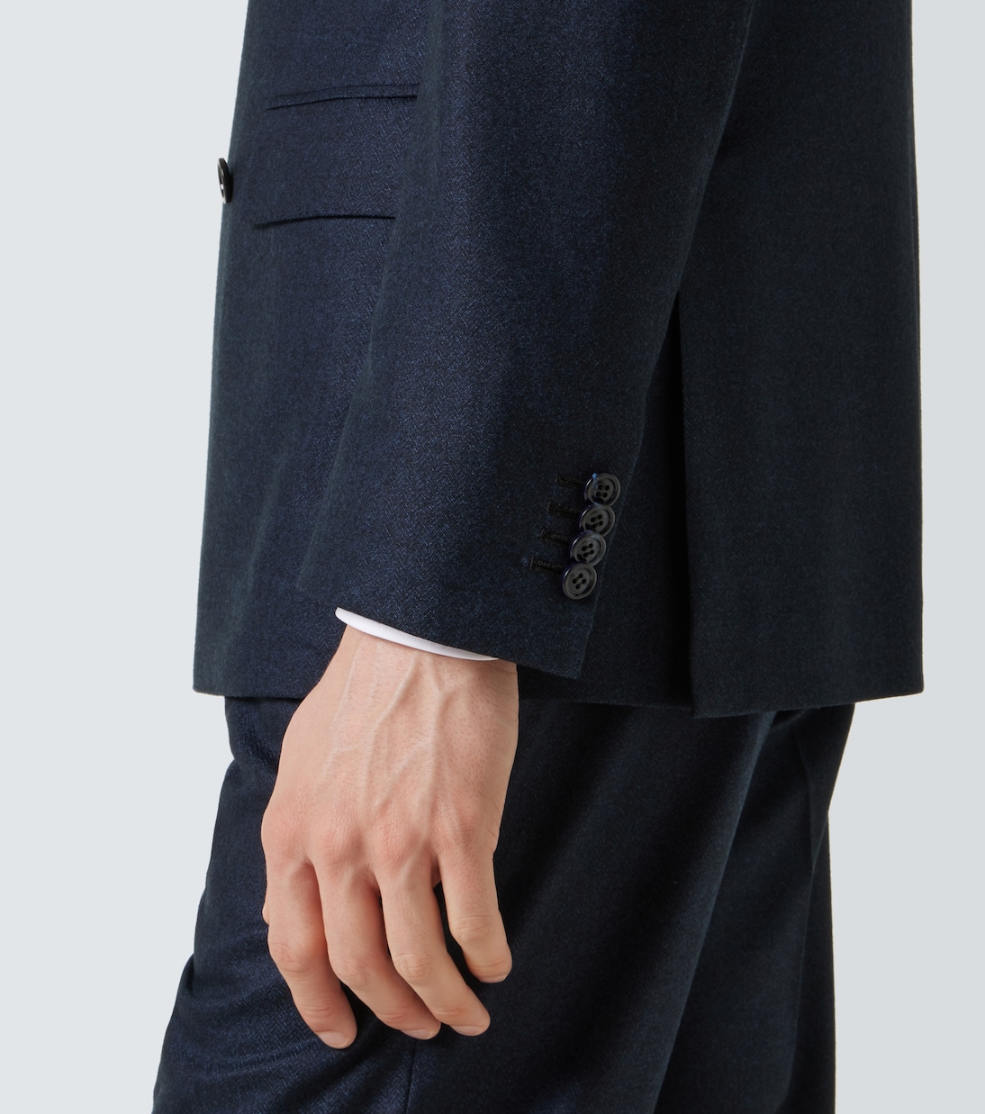 Herringbone wool flannel suit | Brioni