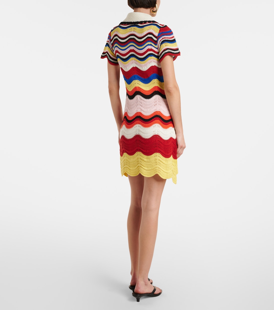 Chevron crochet cotton polo dress | La DoubleJ
