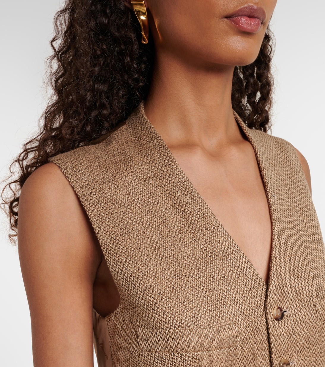 Holland linen tweed vest | Ralph Lauren Collection