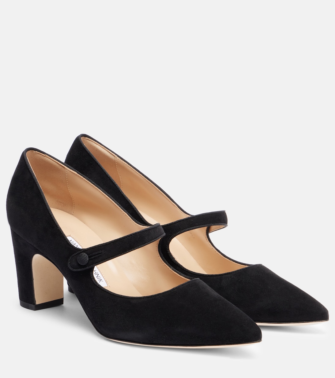 Mary-Jane-Pumps Campariba aus Veloursleder | Manolo Blahnik