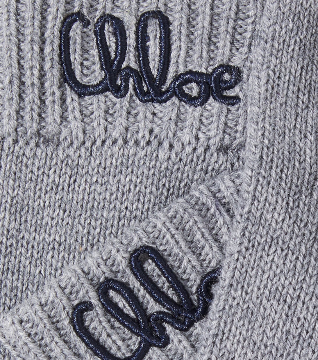 Embroidered cotton and wool gloves | Chloé Kids
