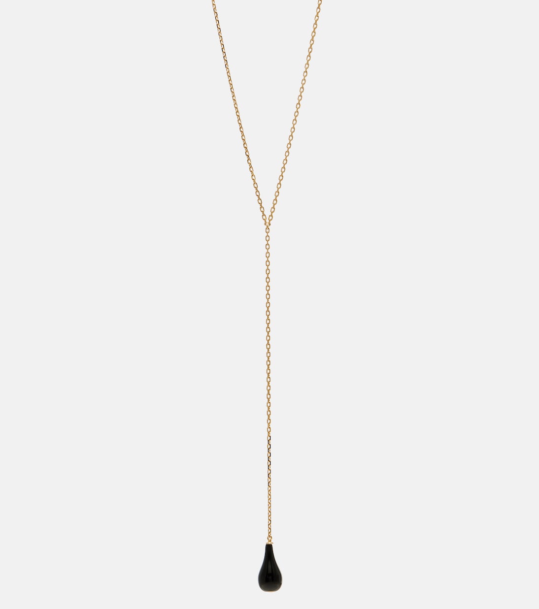 Collier en plaqué or et onyx | Toteme