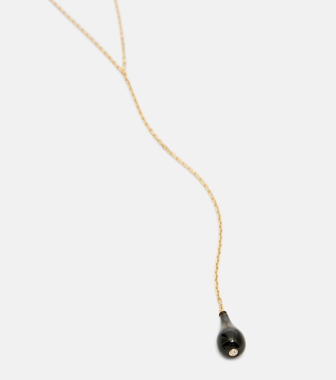 Collier en plaqué or et onyx | Toteme