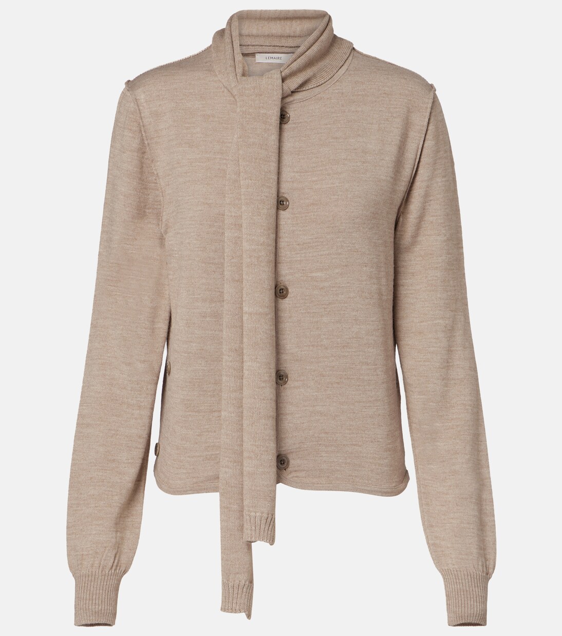 Twisted tie-detail wool-blend cardigan | Lemaire