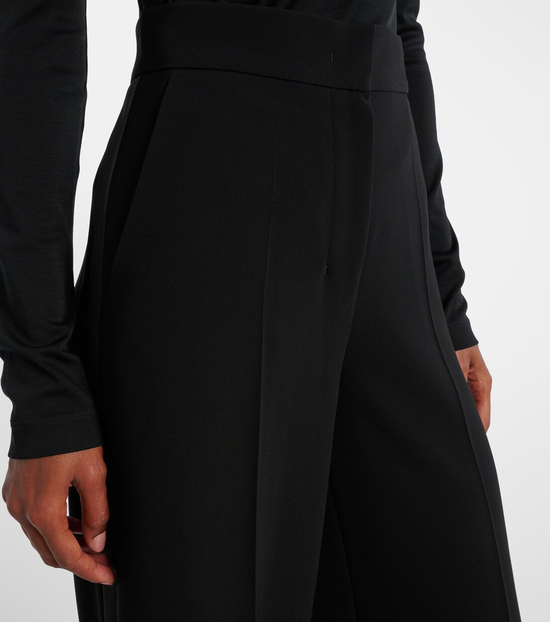 High-rise cady wide-leg pants | Max Mara