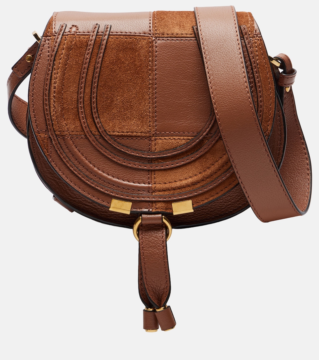 Marcie Small leather and suede crossbody bag | Chloé