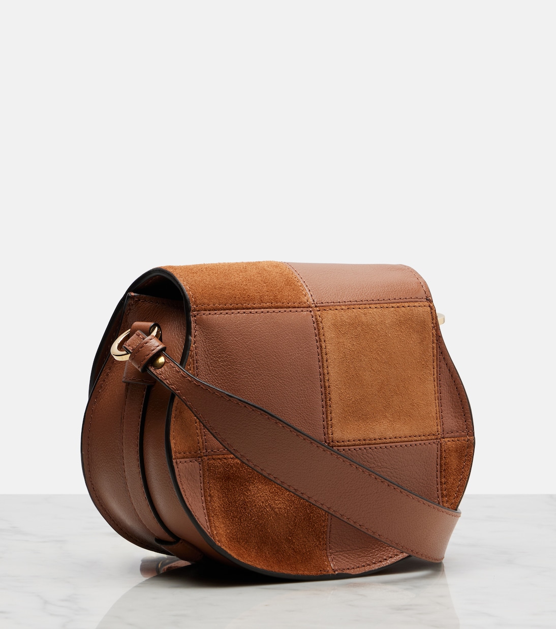 Marcie Small leather and suede crossbody bag | Chloé