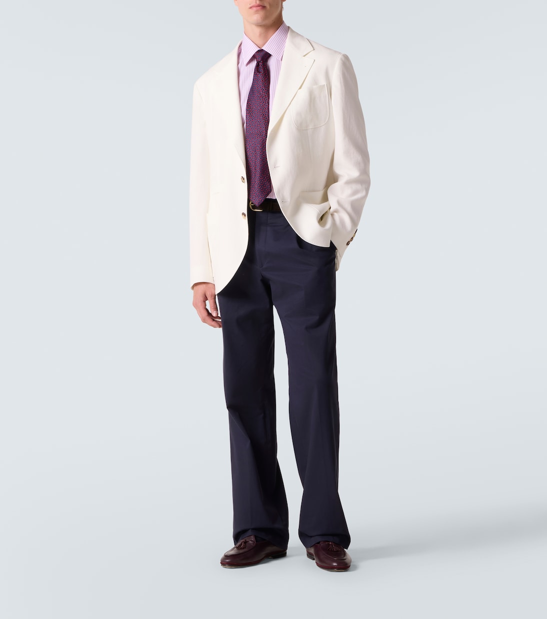 Striped cotton poplin shirt | Charvet