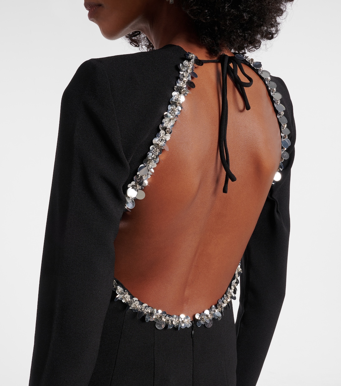 Sequined open-back crêpe maxi dress | Rotate