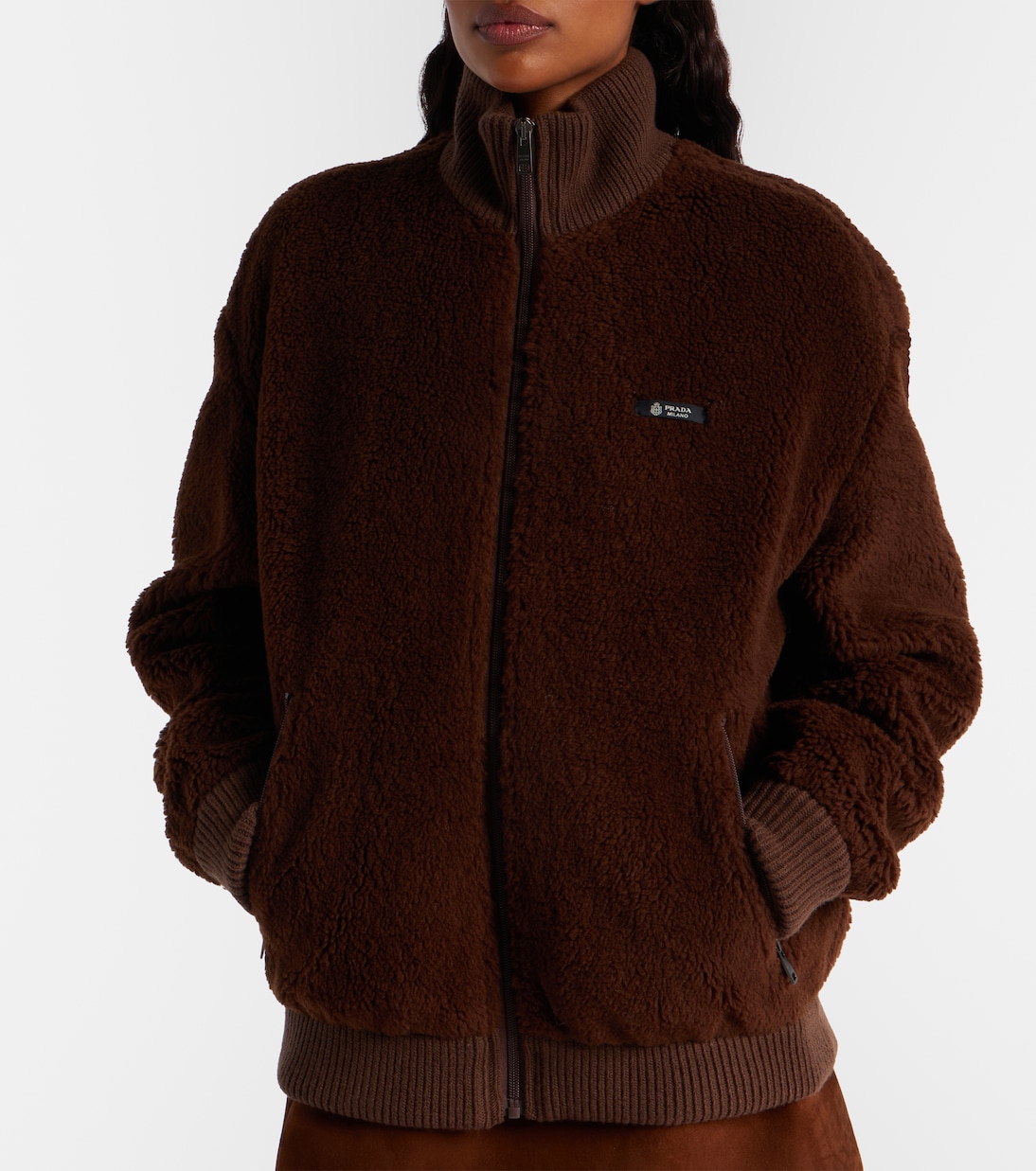 Giacca in pile di misto lana | Prada