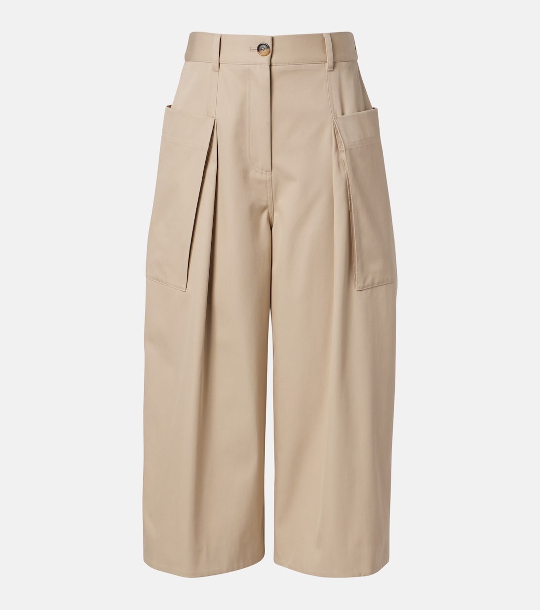 Cotton and silk cropped pants | Loewe