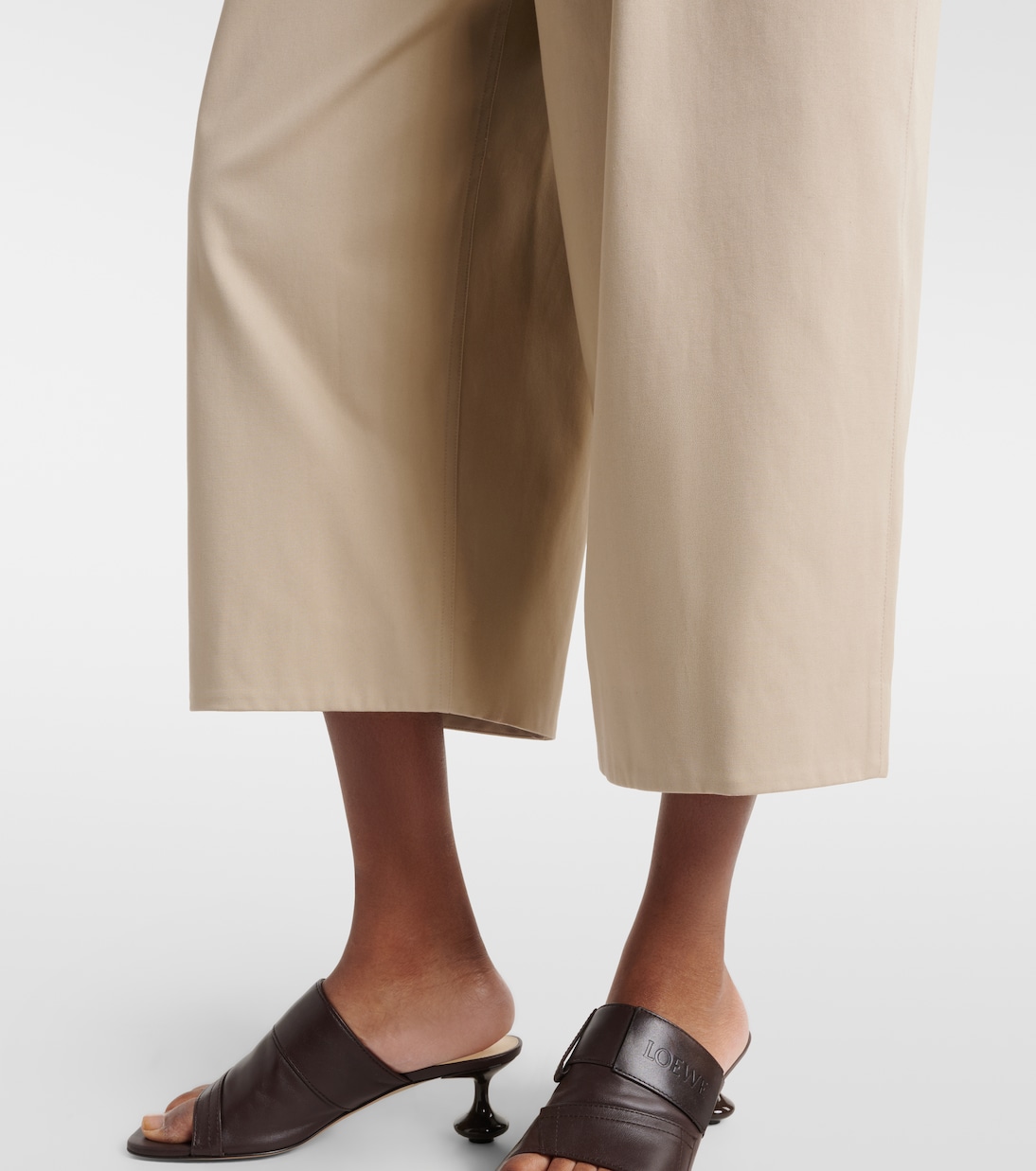Cotton and silk cropped pants | Loewe
