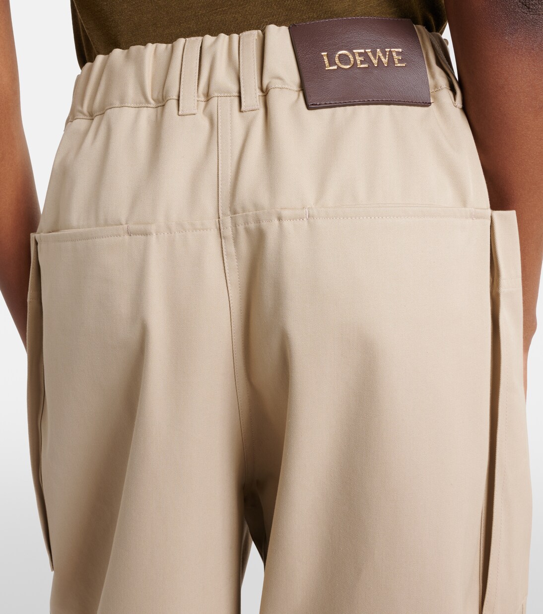 Cotton and silk cropped pants | Loewe