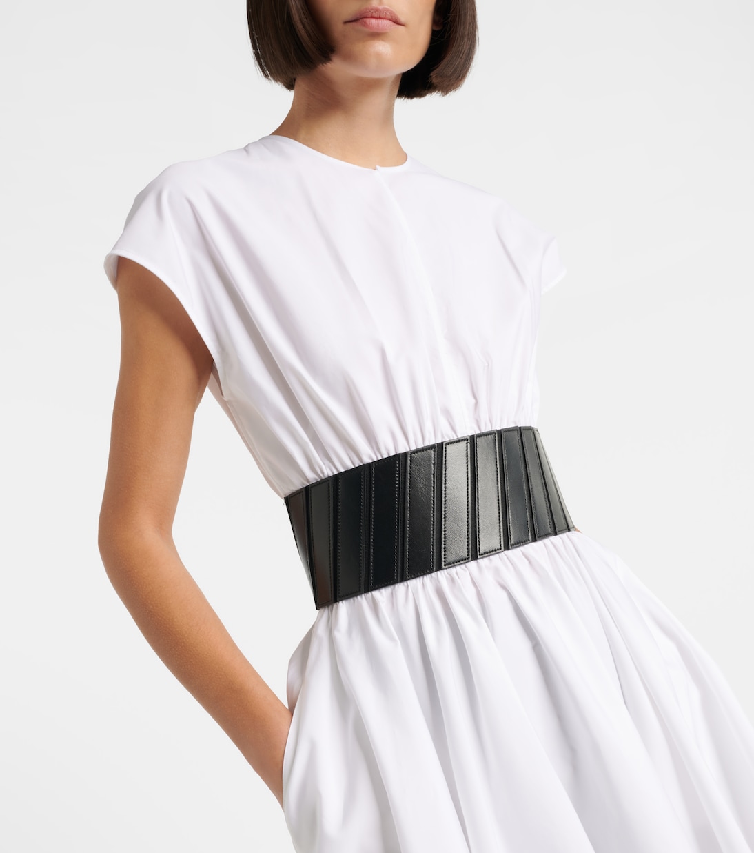 Belted cotton midi dress | Alaïa