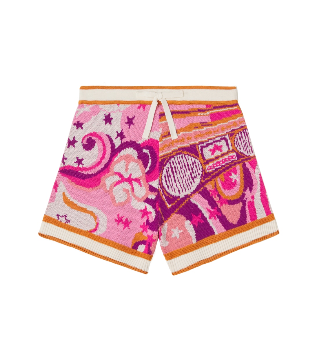Printed knitted cotton shorts | Zimmermann Kids