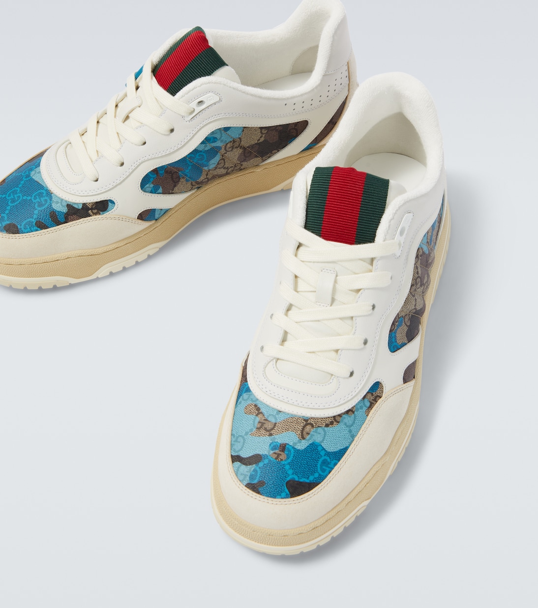Zapatillas con piel y GG | Gucci