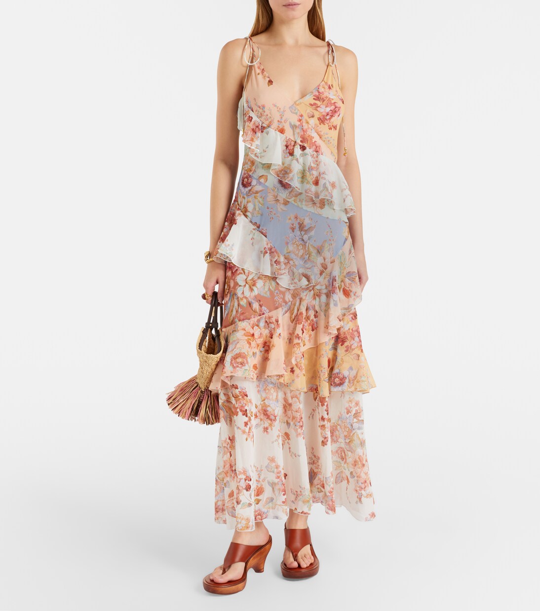 Awaken floral cotton and silk maxi dress | Zimmermann