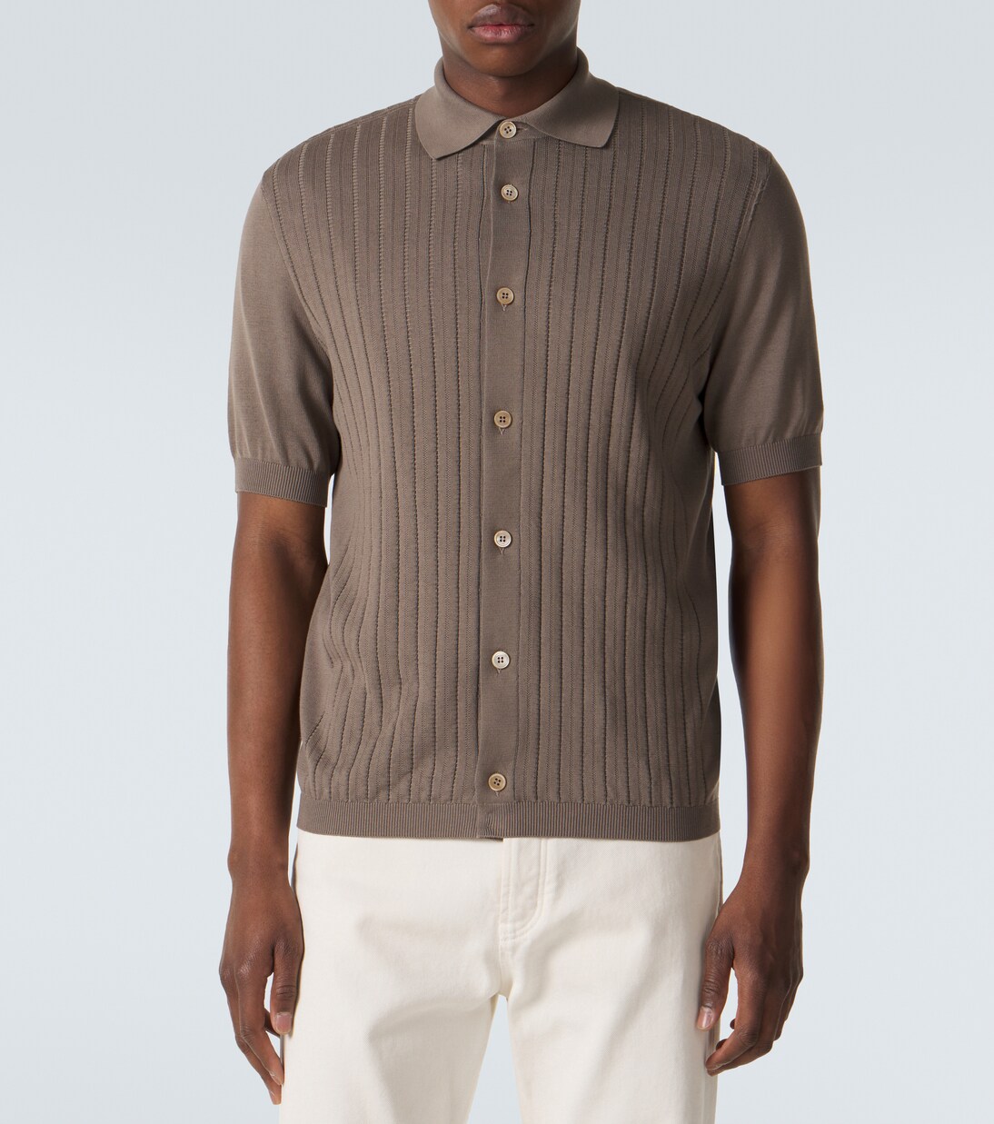 Ribbed-knit cotton cardigan | Brunello Cucinelli