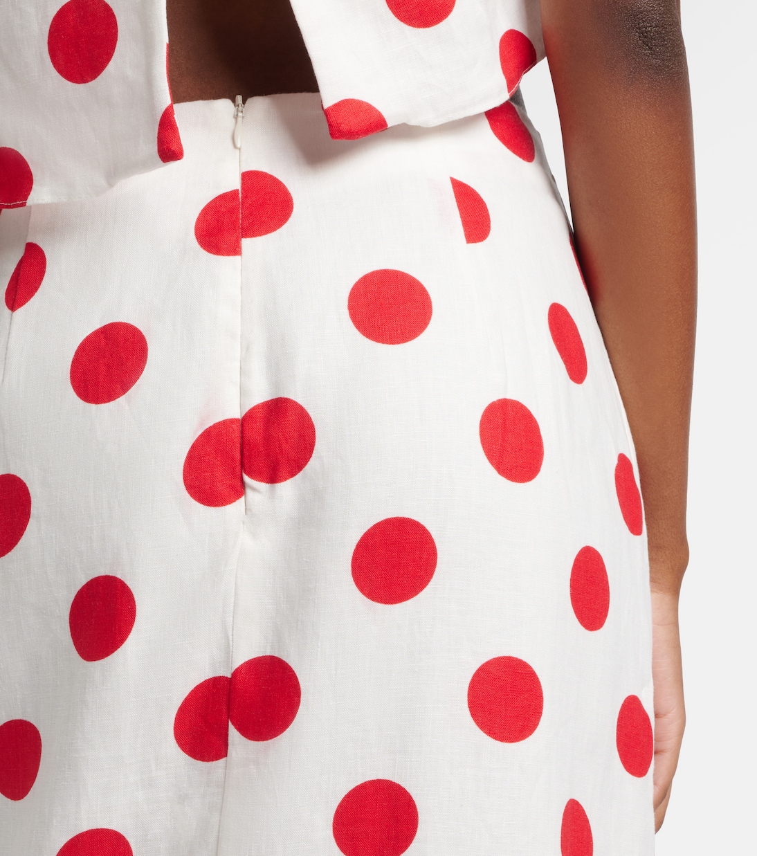 Bruna polka-dot linen maxi skirt | Cala de la Cruz