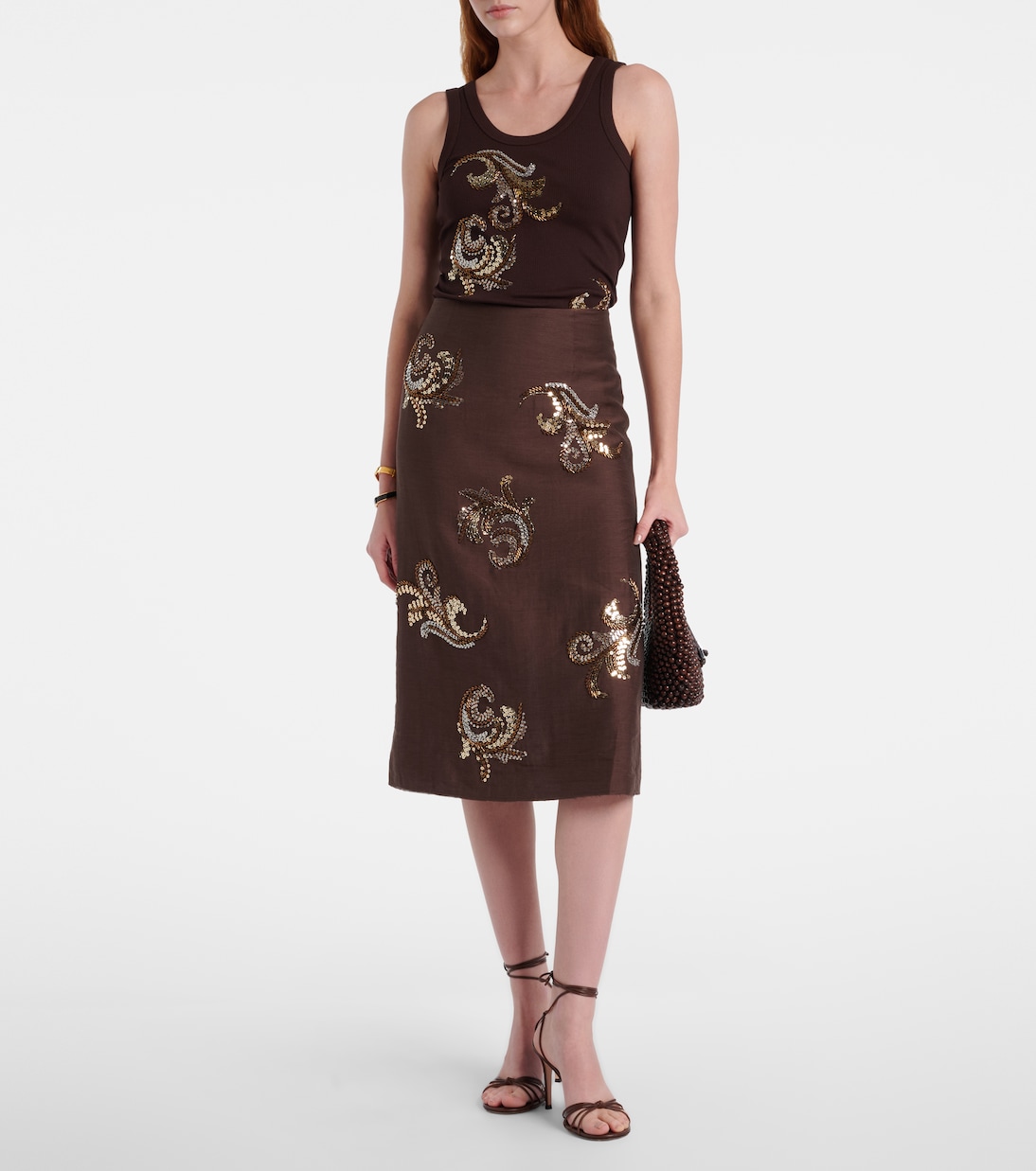 Sequined midi skirt | Xu Zhi