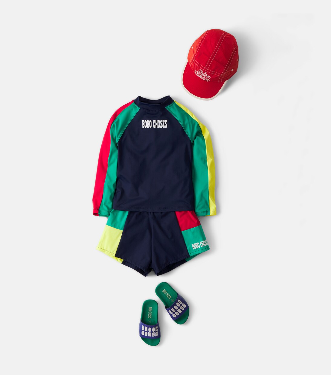 Bobo Choses colorblocked swim trunks | Bobo Choses