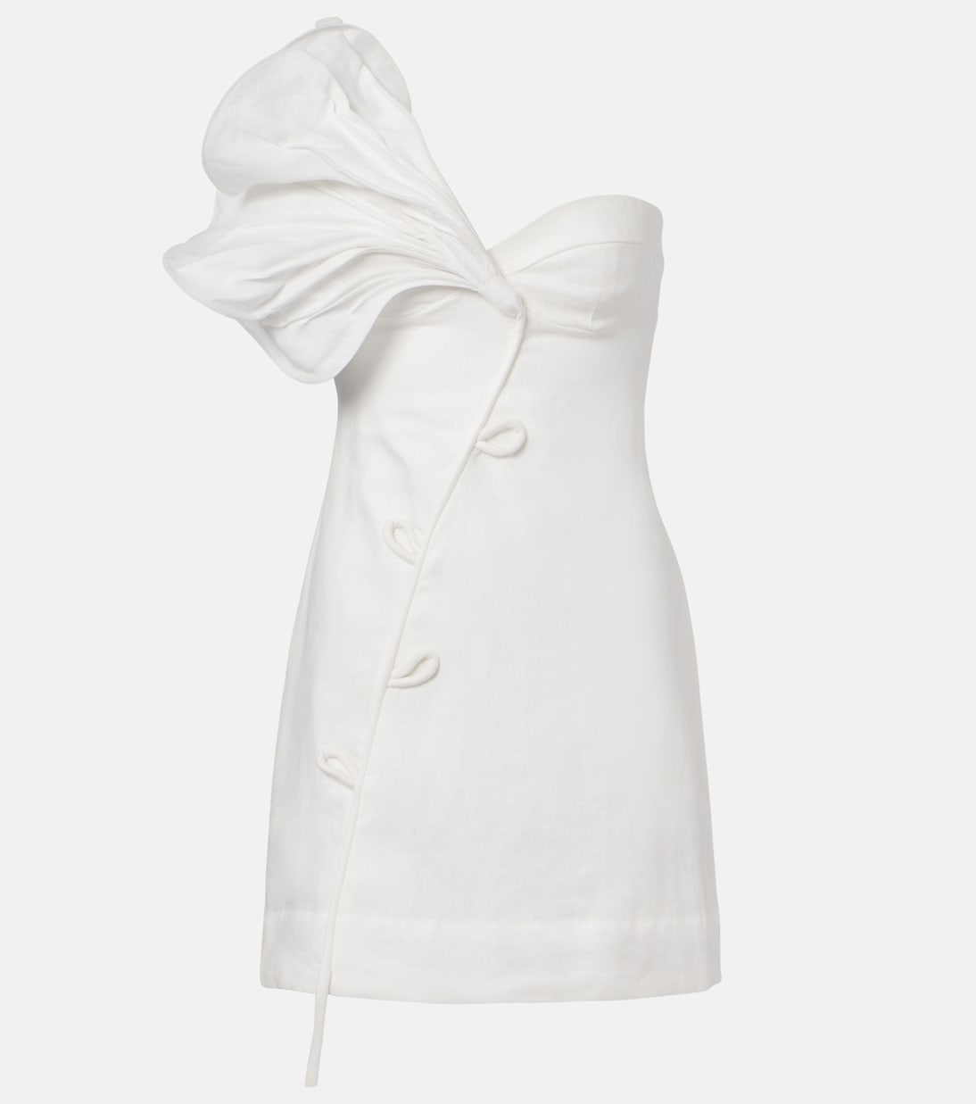 Floral-appliqué linen minidress | Farm Rio