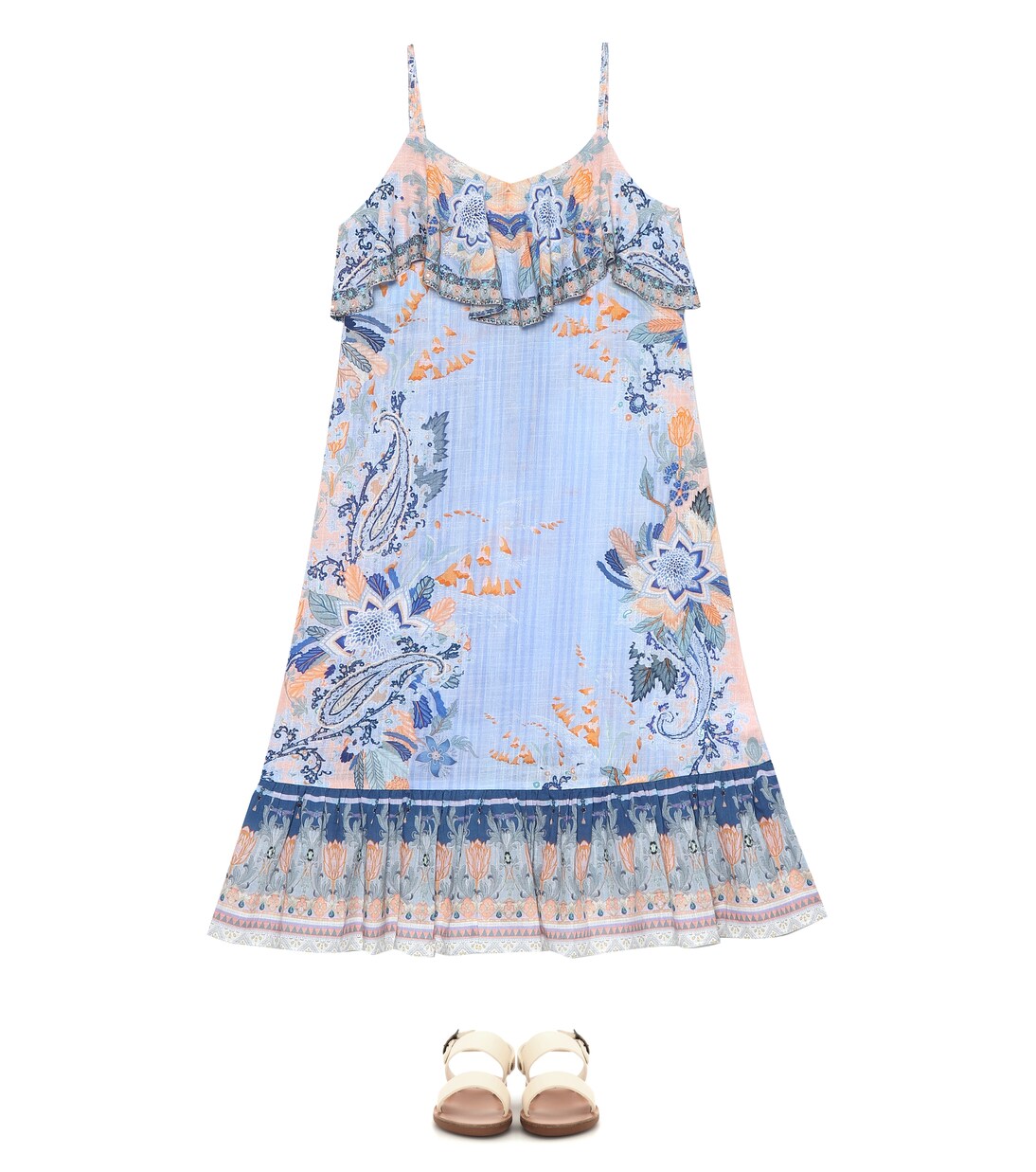Vestido largo de algodón estampado | Camilla Kids