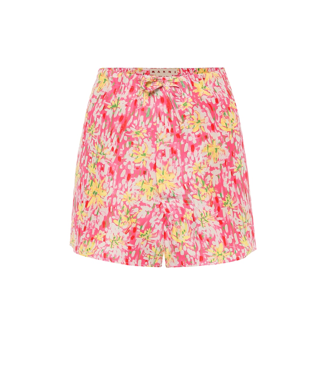 Shorts a stampa floreale in seta | Marni