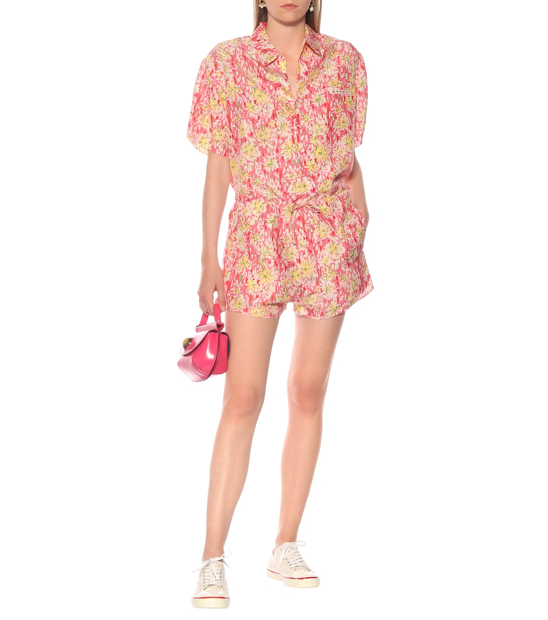 Shorts a stampa floreale in seta | Marni