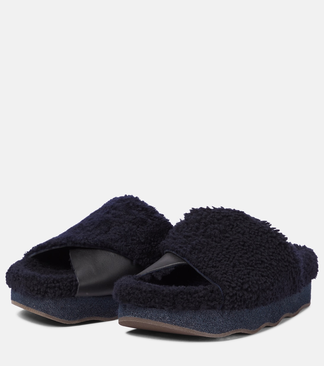 Wavy shearling slides | Chloé
