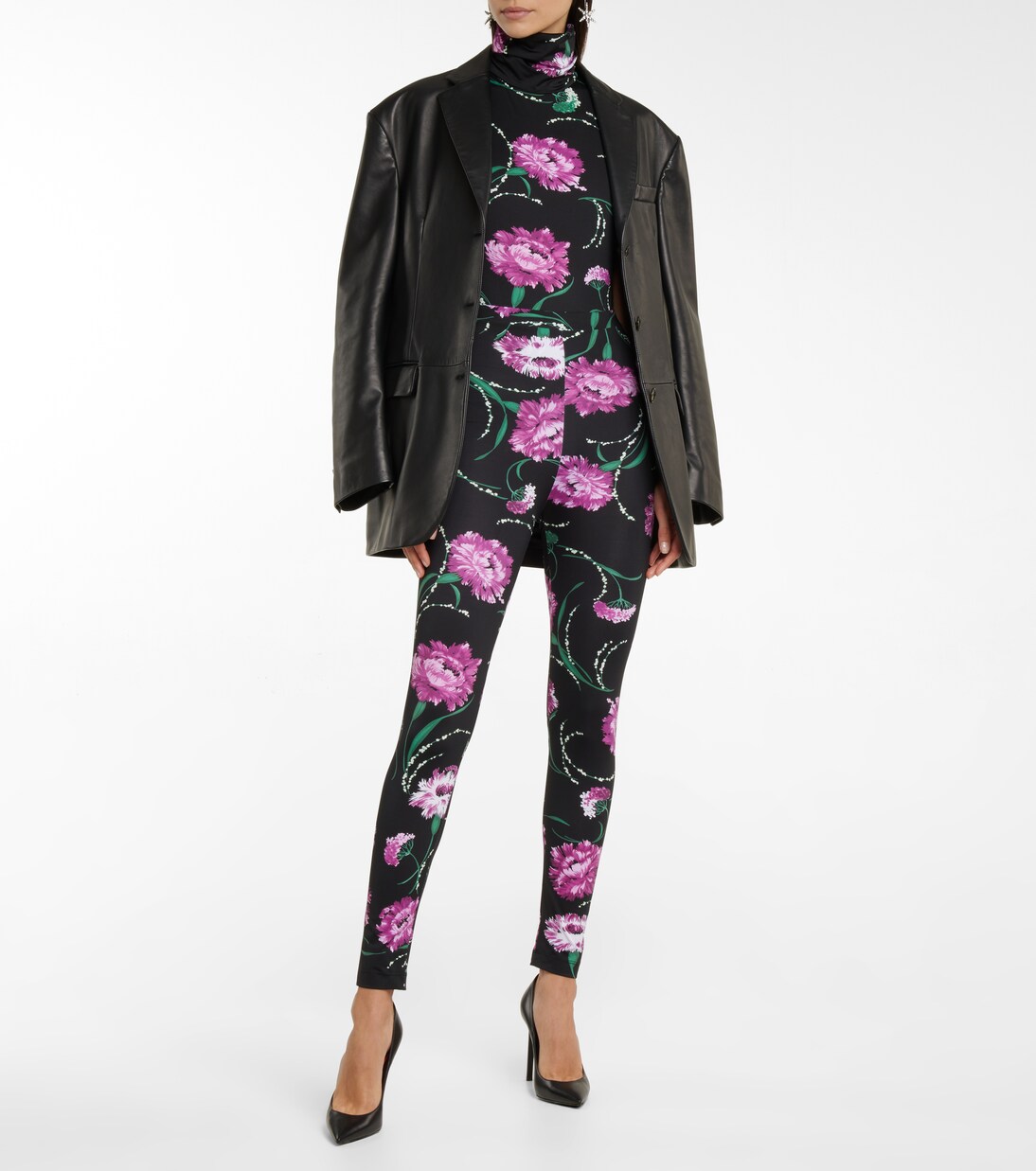 Leggings de tiro alto florales | Rodarte