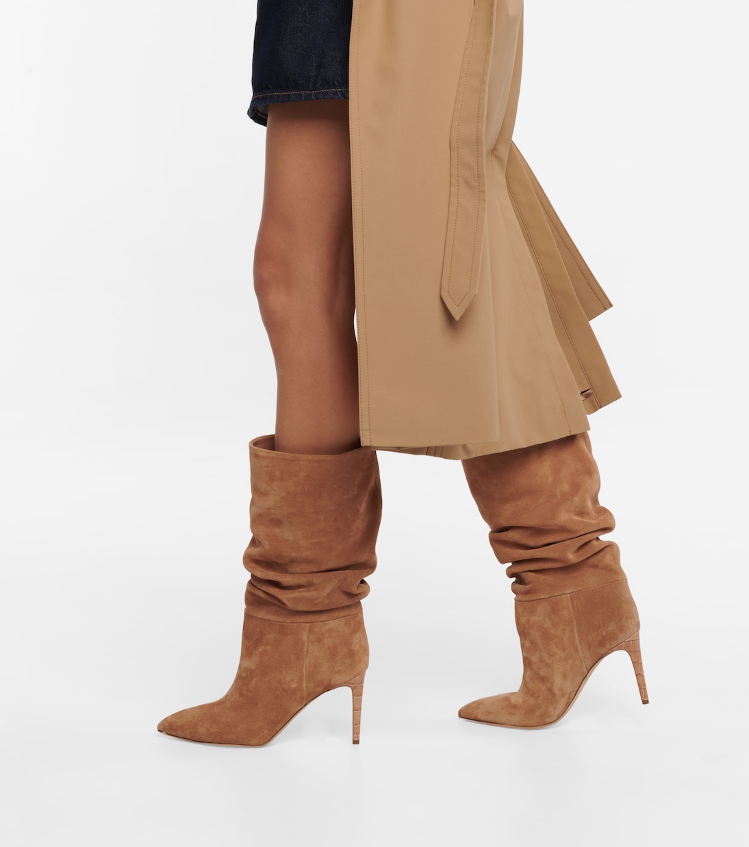 Slouchy suede boots | Paris Texas