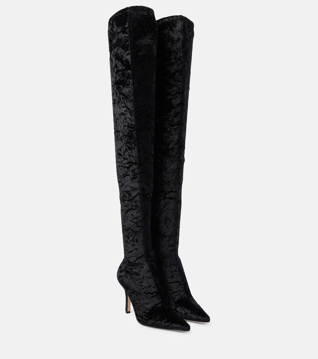 Mama over-the-knee velvet boots | Paris Texas