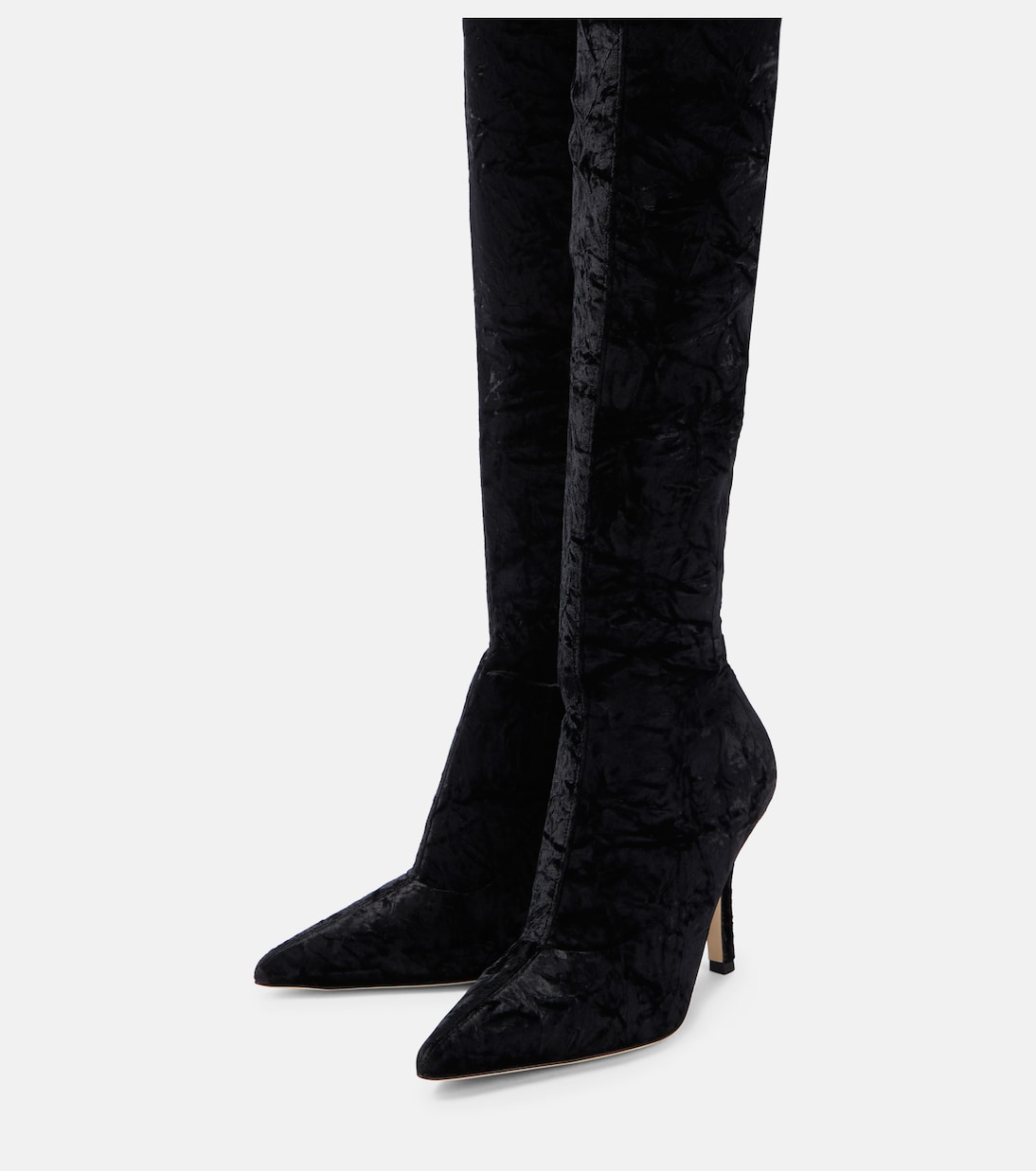 Mama over-the-knee velvet boots | Paris Texas
