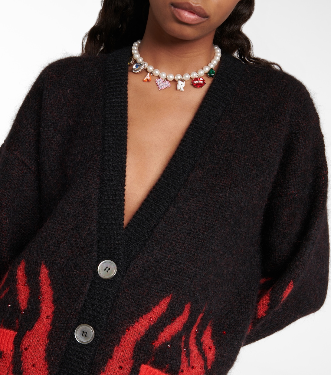 Cardigan aus einem Mohairgemisch | Alessandra Rich