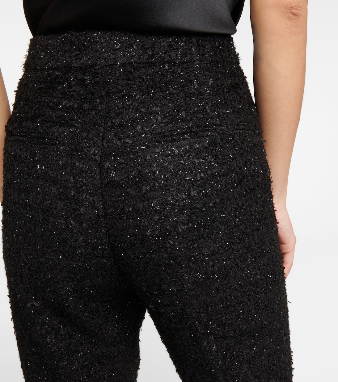 Jourdan feather-trimmed bouclé pants | Rebecca Vallance