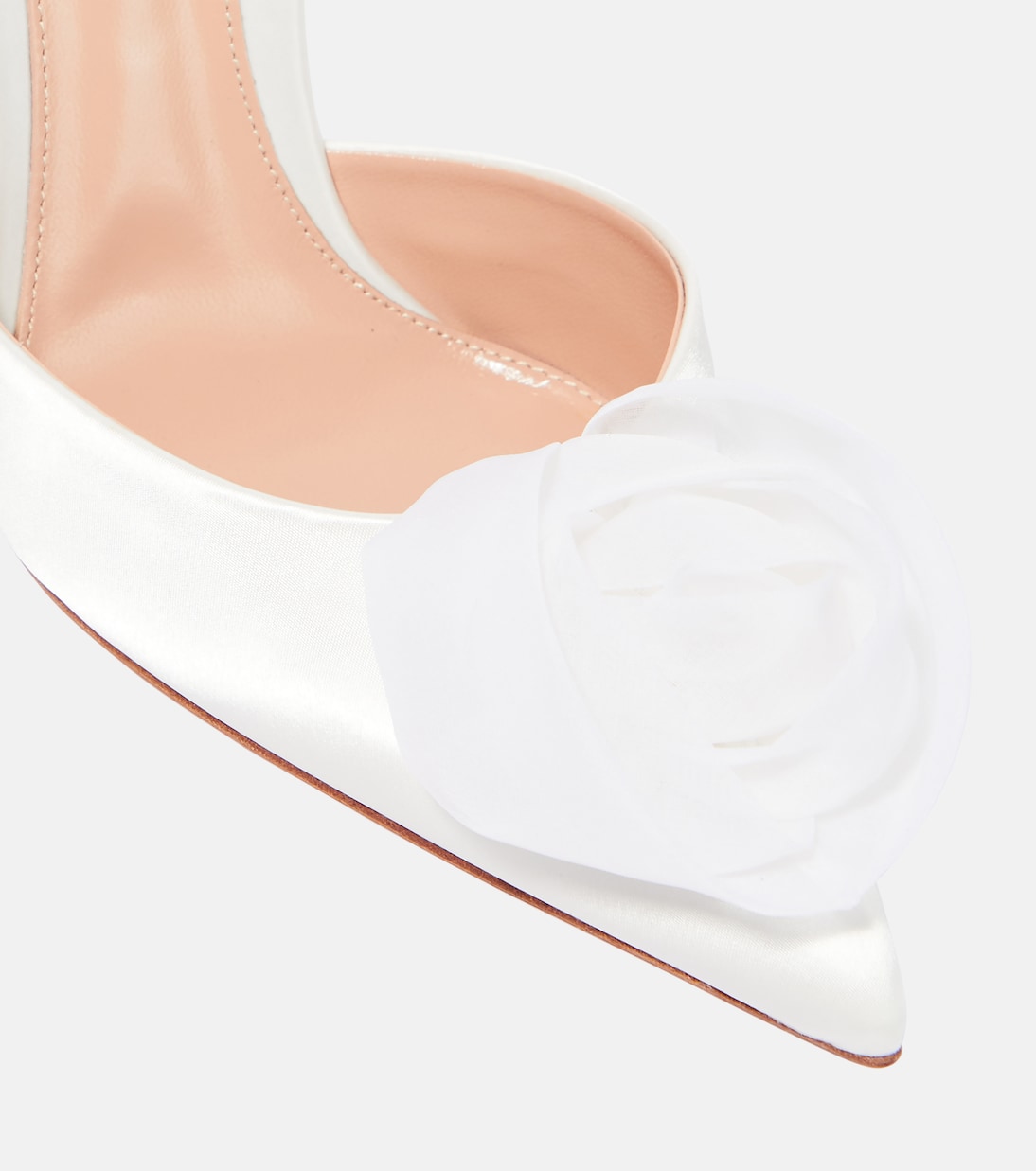 Escarpins en satin à fleurs | Gianvito Rossi